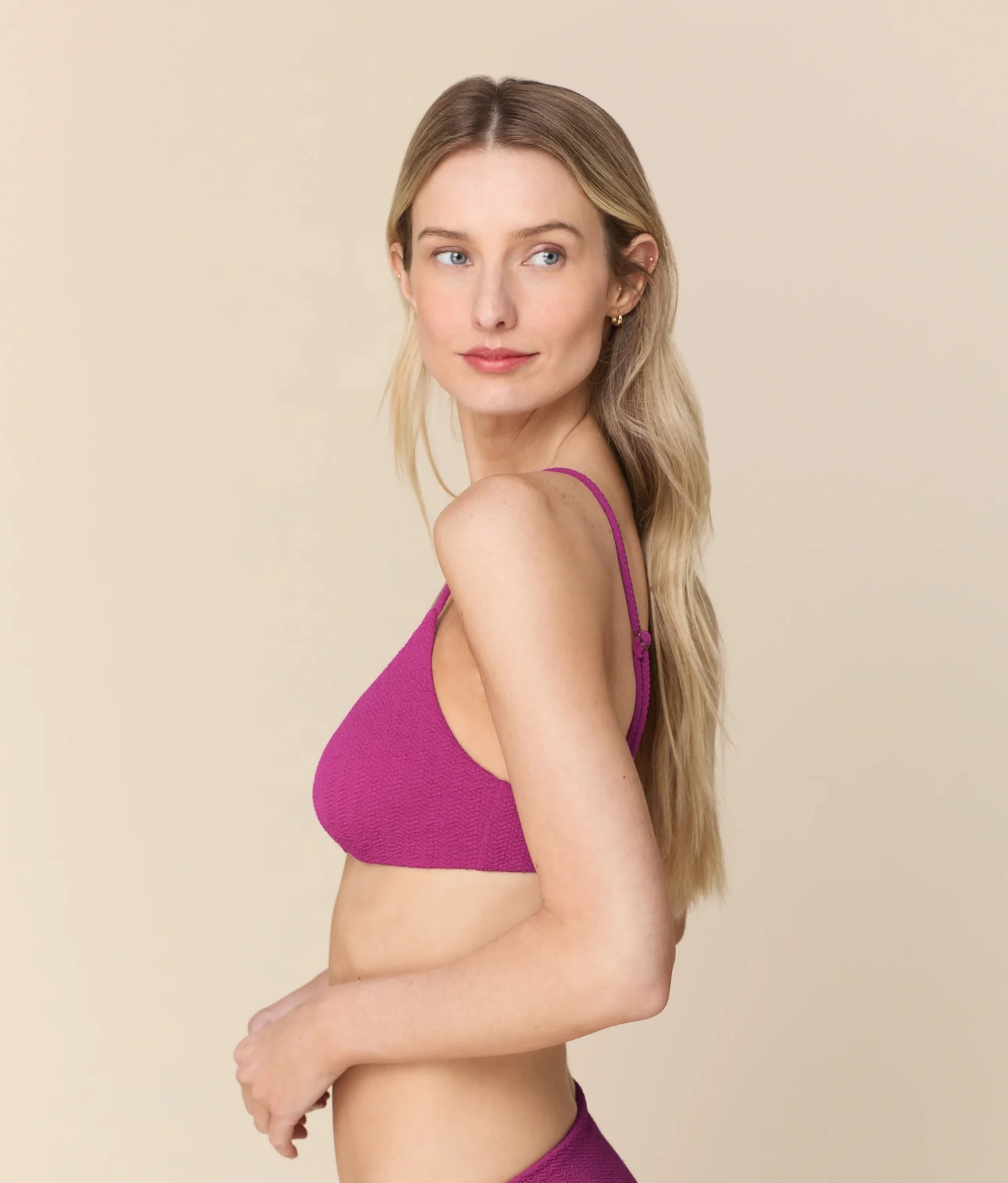 The Bonita Bikini Top - Seersucker Wave - Juicy - Image 3