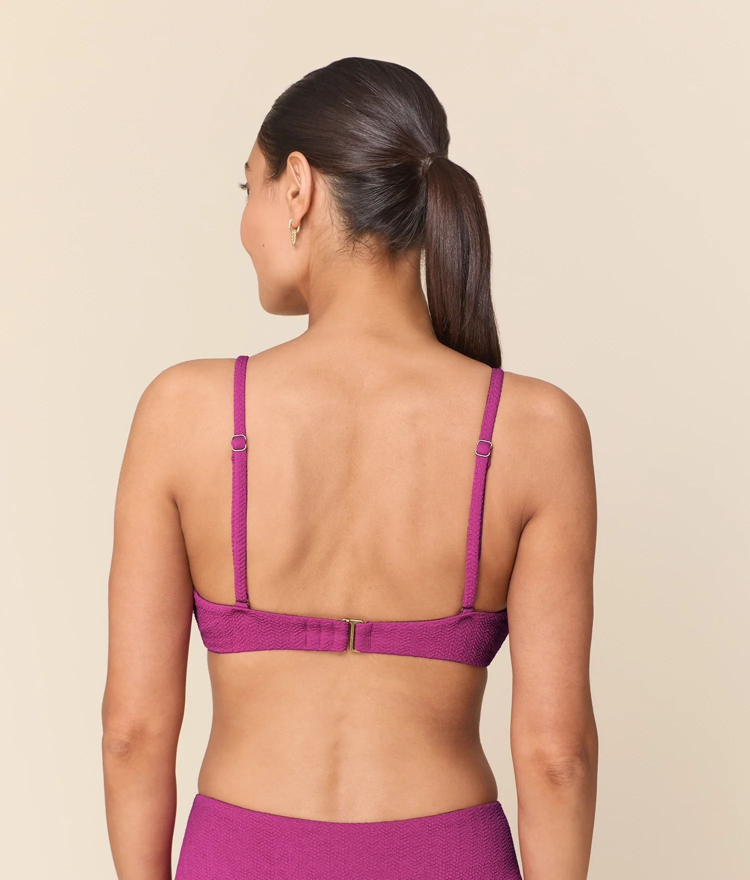 The Essex Bikini Top - Seersucker Wave - Juicy - Image 4