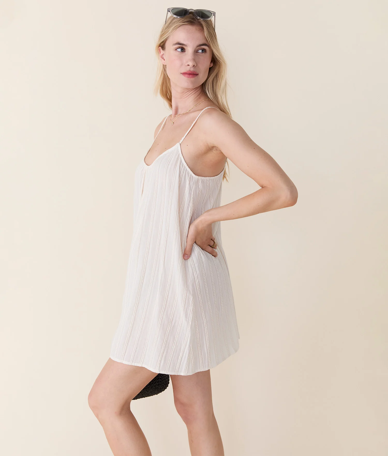 The Harbor Mini Dress - Ribbon Stripe - Antique - Image 4