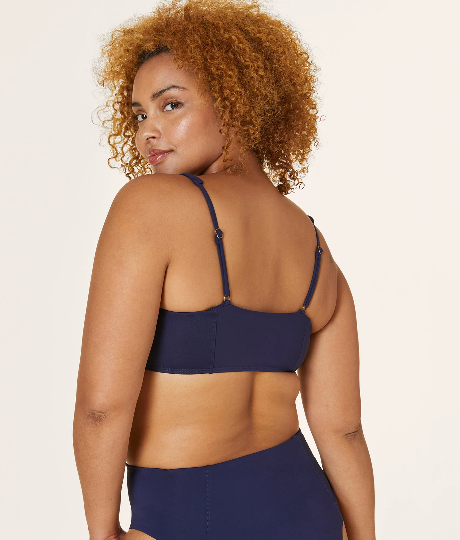 The Havana Bikini Top - Flat - Navy - Image 4