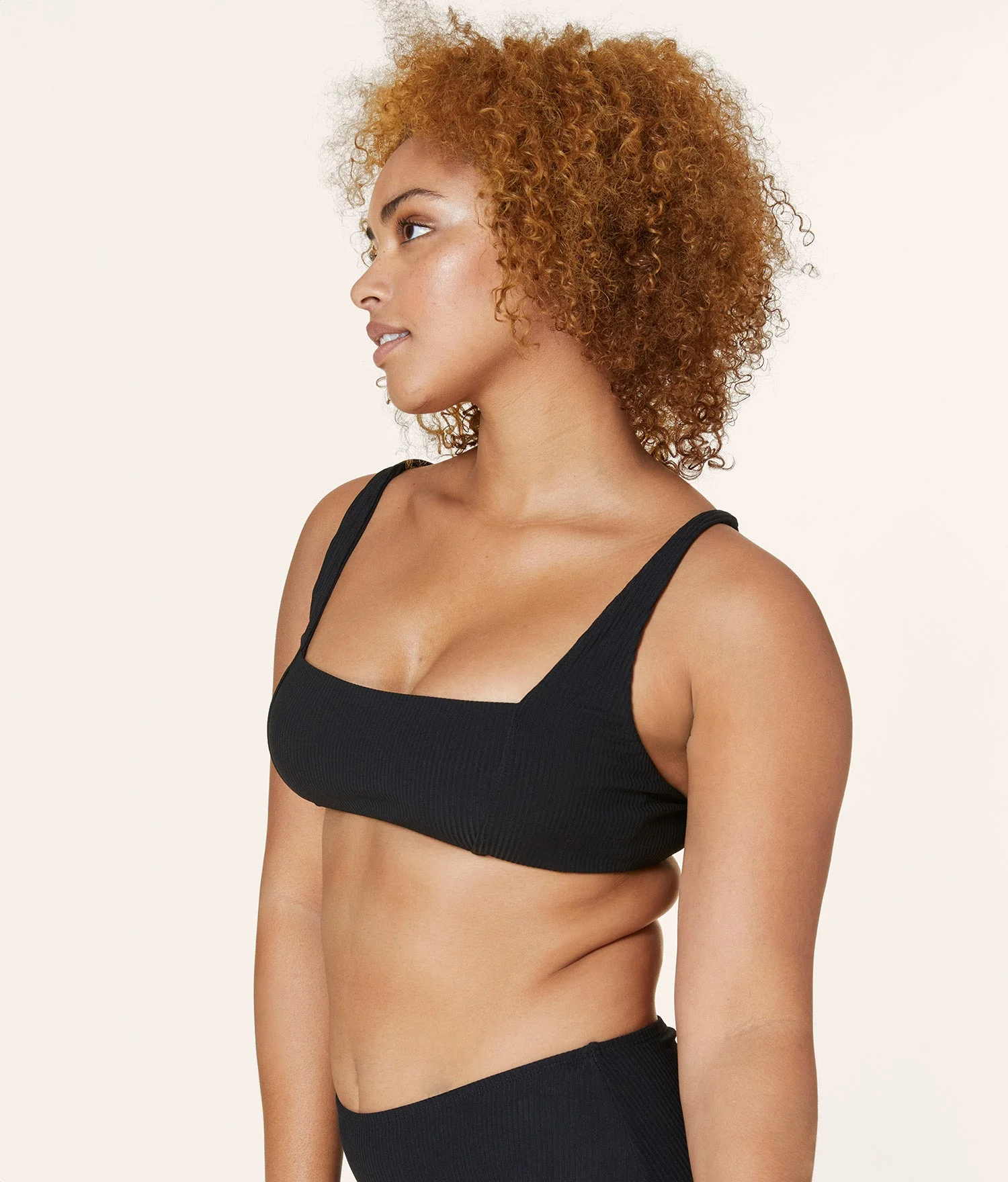 The Havana Bikini Top - Ribbed - Black - Image 3