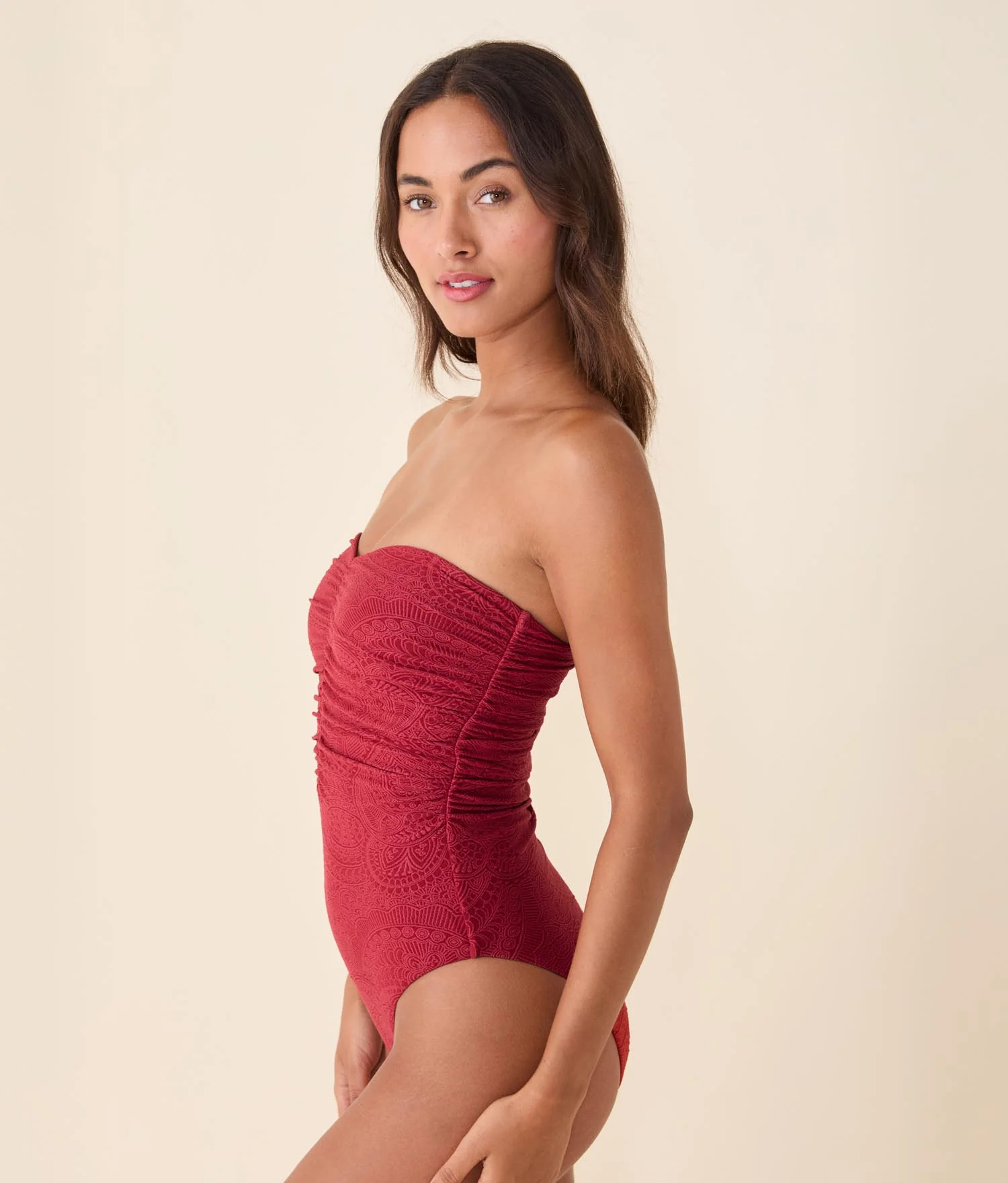 The Pana One Piece - Paisley - Paprika - Long Torso - Image 3