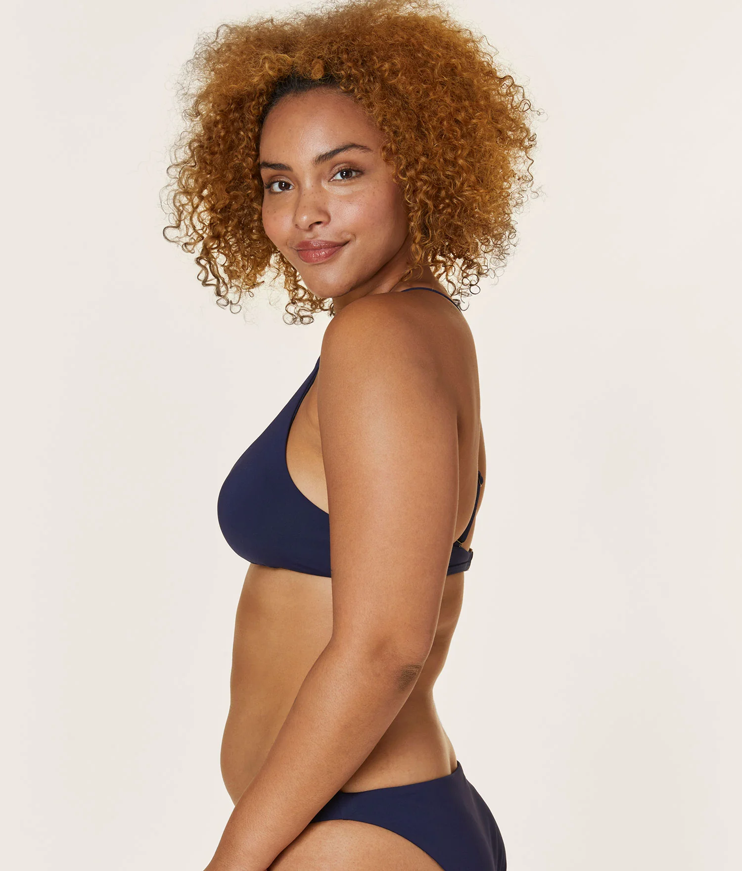 The Valencia Bikini Top - Flat - Navy - Image 4