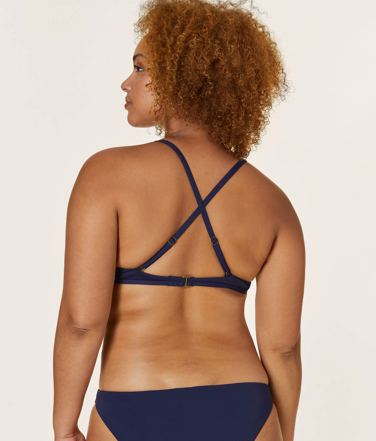 The Valencia Bikini Top - Flat - Navy - Image 5