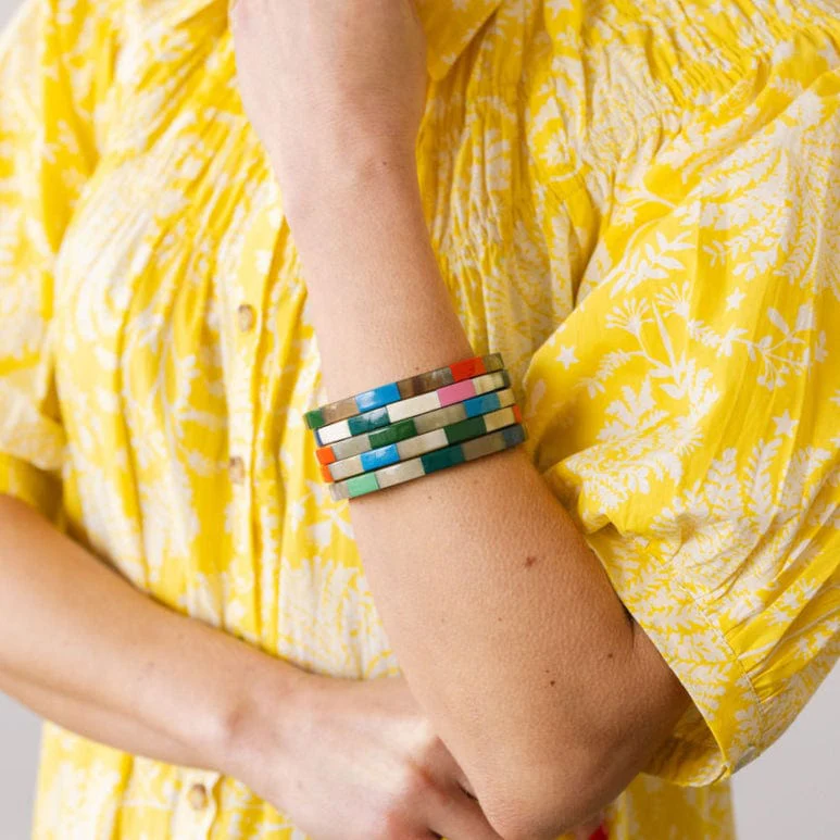 Watercolor Tile Bangle Set - Image 3